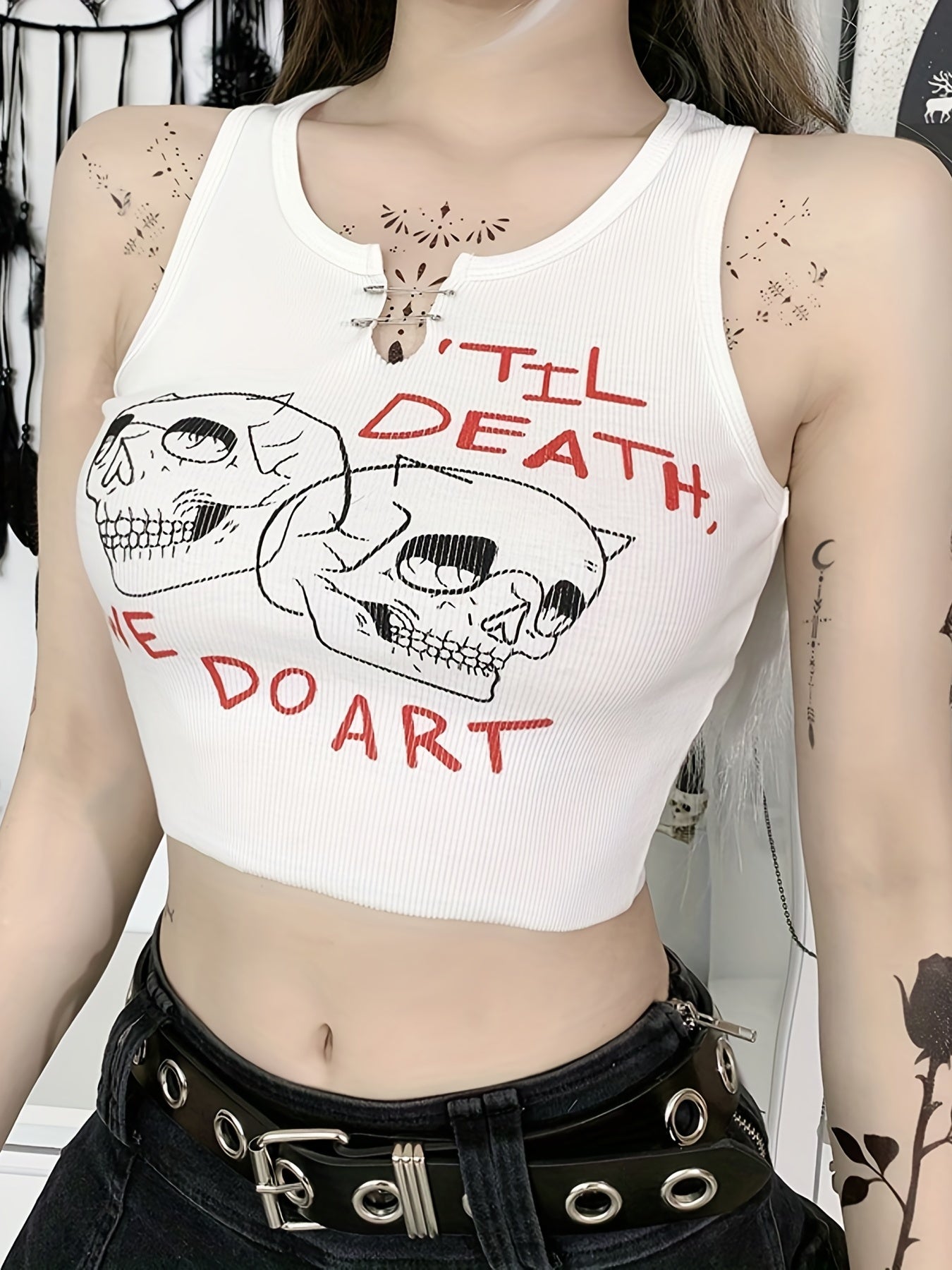 'Till Death Do We Art Crop Top