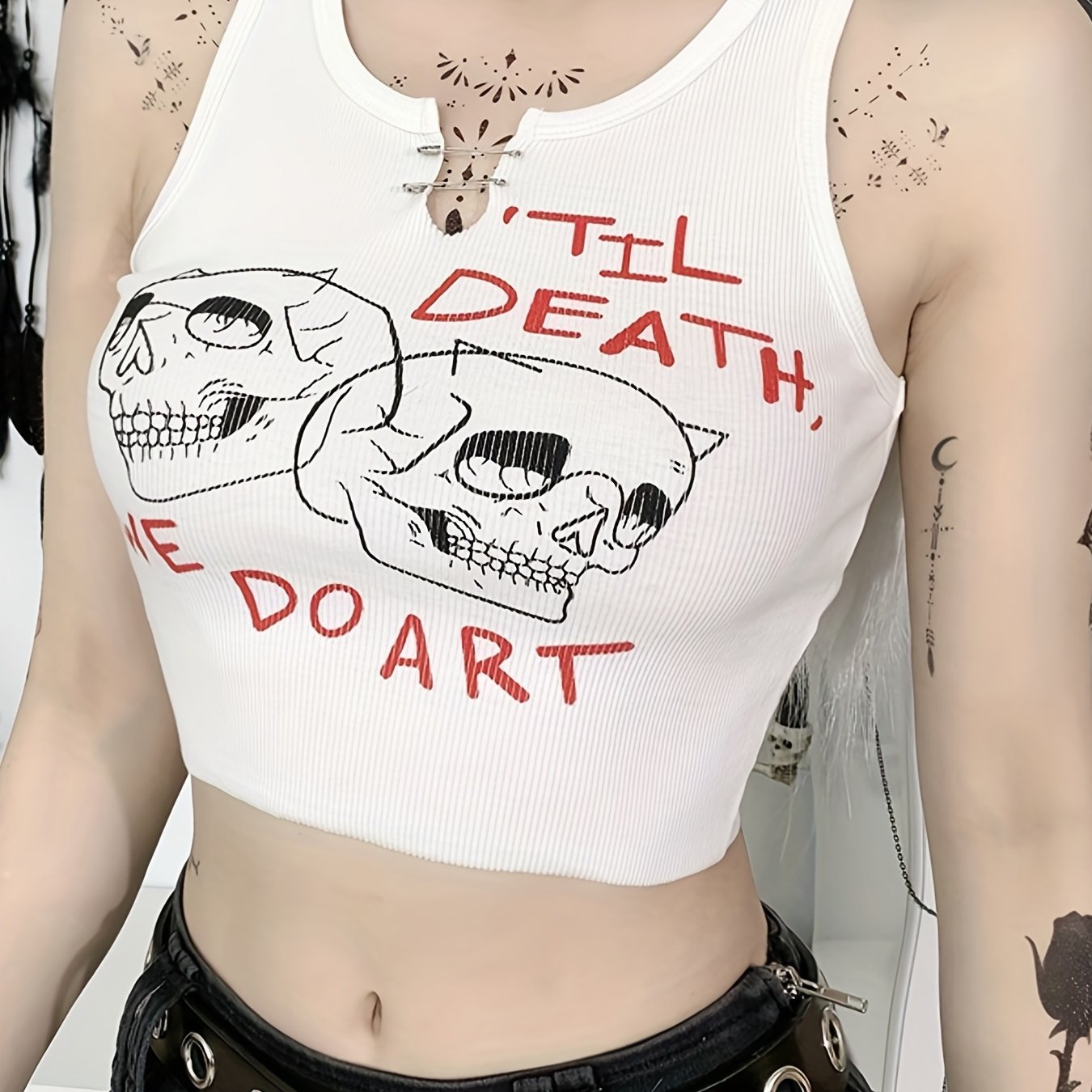 'Till Death Do We Art Crop Top