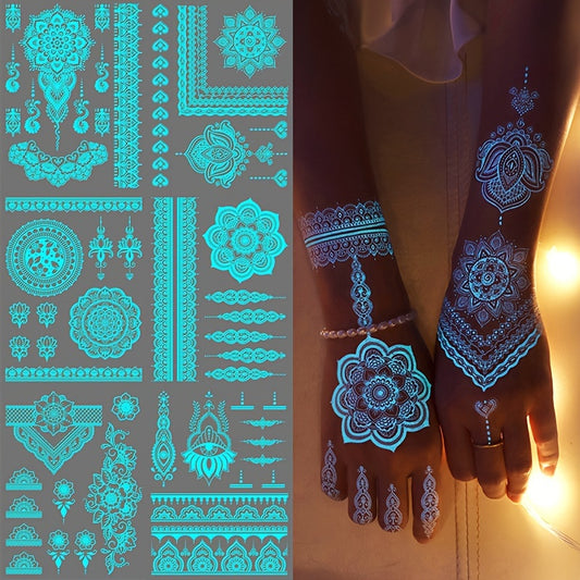 Luminous Mandala Tattoo Stickers