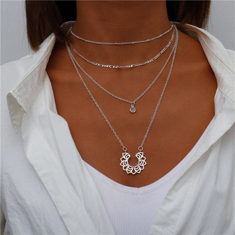 Boho Multi Layered Pendant Necklaces